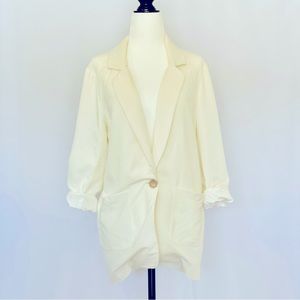 DREW NWT Linen-Blend Blazer Size XS